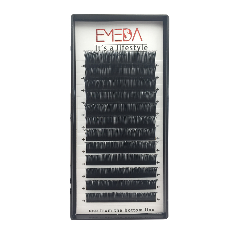 Double Tips For Ellipse Flat Lashes made of Korea PBT Fiber 0.12 0.15 0.2 Thickness with ODM OEM YY44 